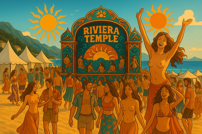 Riviera Temple beach festival illustration
